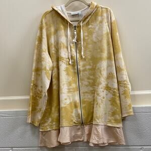Logo Lounge 3X Gold and cream Tie-Dye Women's Jacket